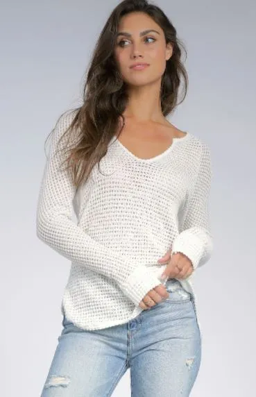 Elan Long Sleeve VNeck Top