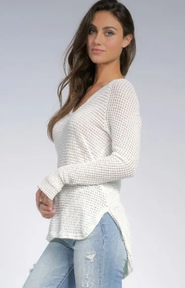 Elan Long Sleeve VNeck Top