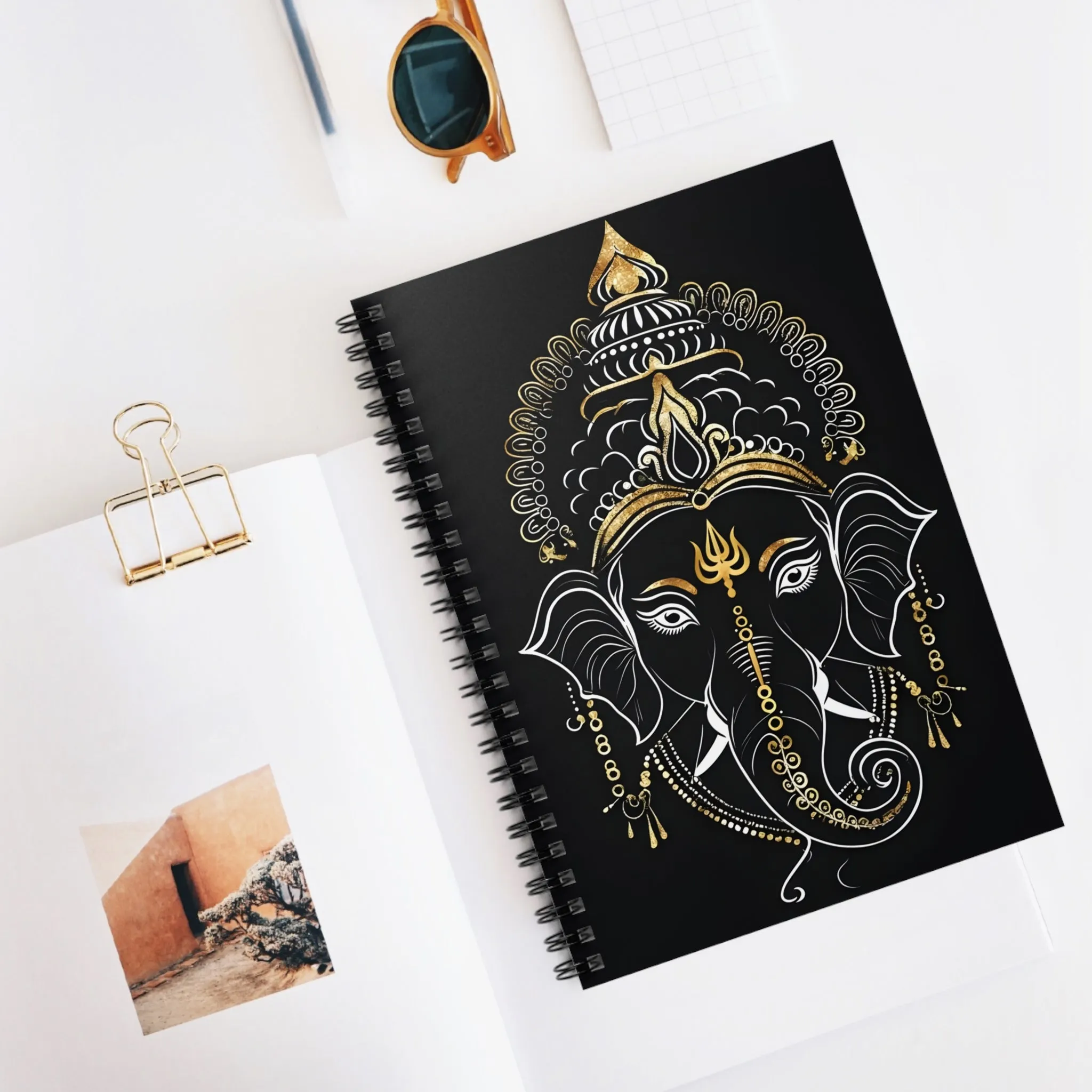 Elegant Ganesha Spiral Notebook – Ruled Lines for Creativity and Inspiration