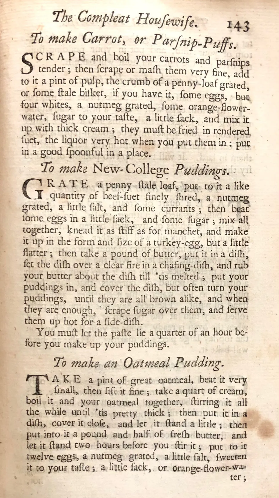 (English) Smith, E[liza]. The Compleat Housewife; or, Accomlish'd Gentlewoman's Companion.