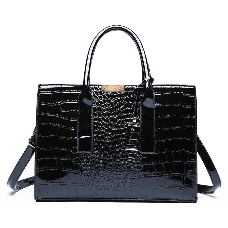 Exotic Crocodile Print Tote Bag