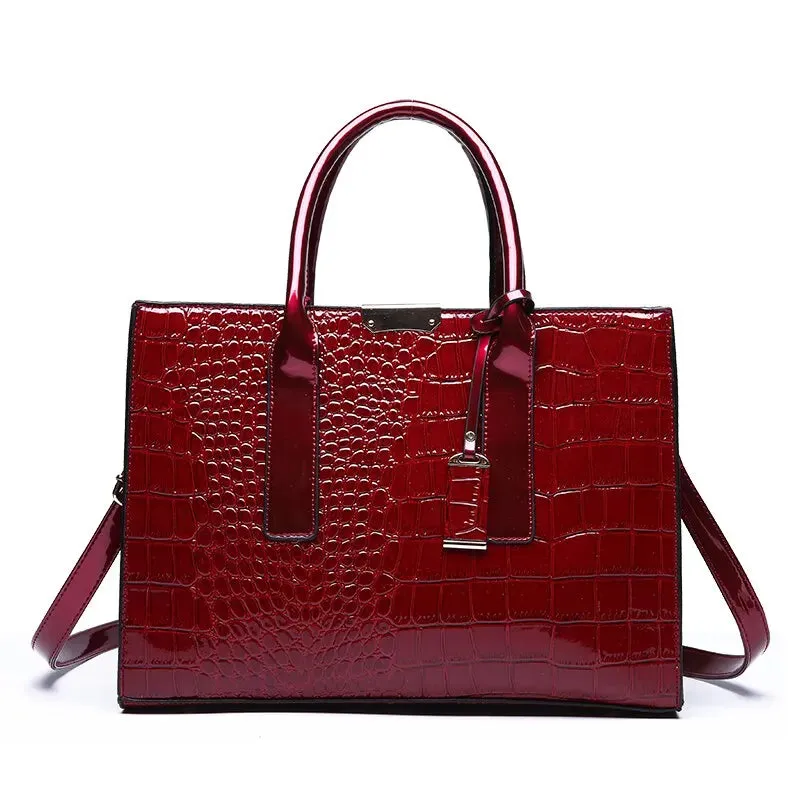 Exotic Crocodile Print Tote Bag