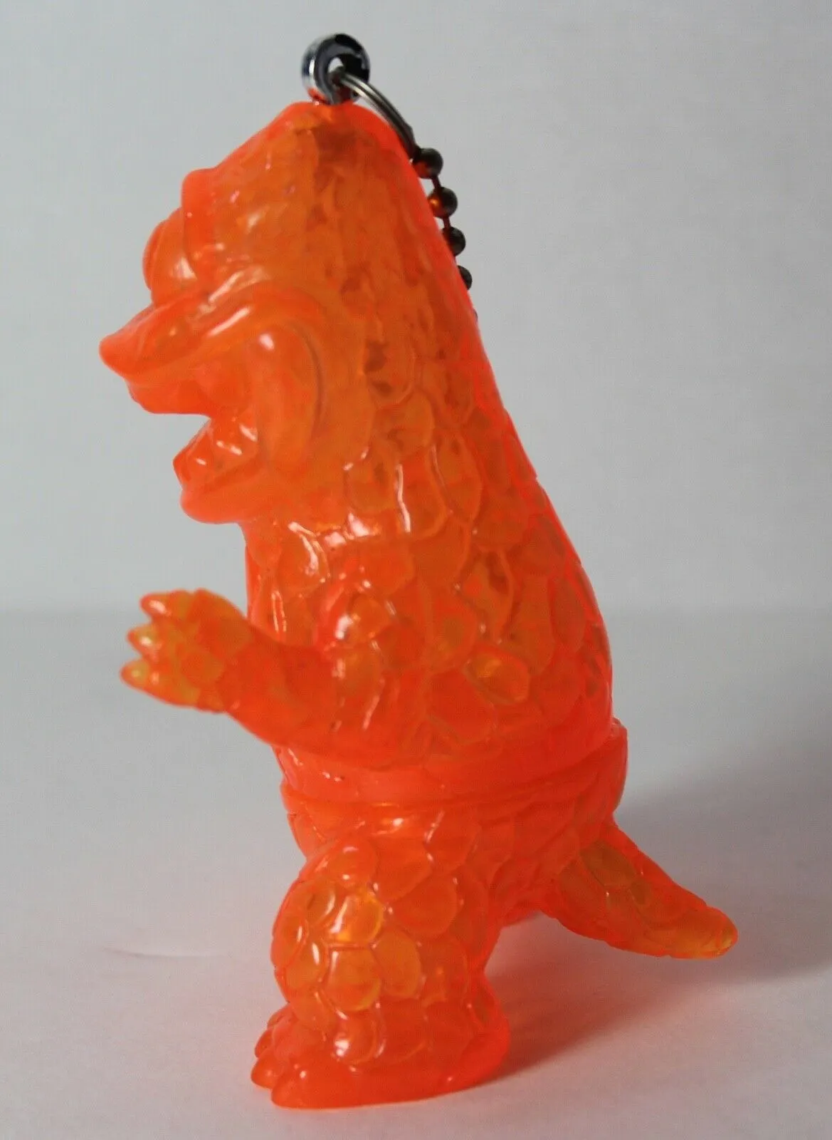 Gargamel Crouching Zagoran Mini Zag Sofubi Transparent Orange Sofvi Kaiju Keychain Pendant Art Toy Figure