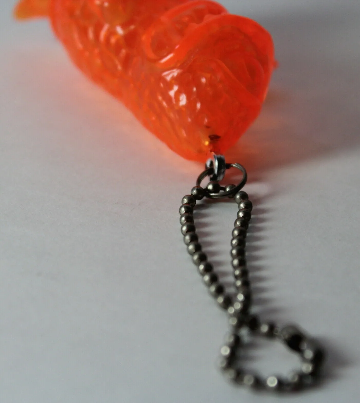 Gargamel Crouching Zagoran Mini Zag Sofubi Transparent Orange Sofvi Kaiju Keychain Pendant Art Toy Figure