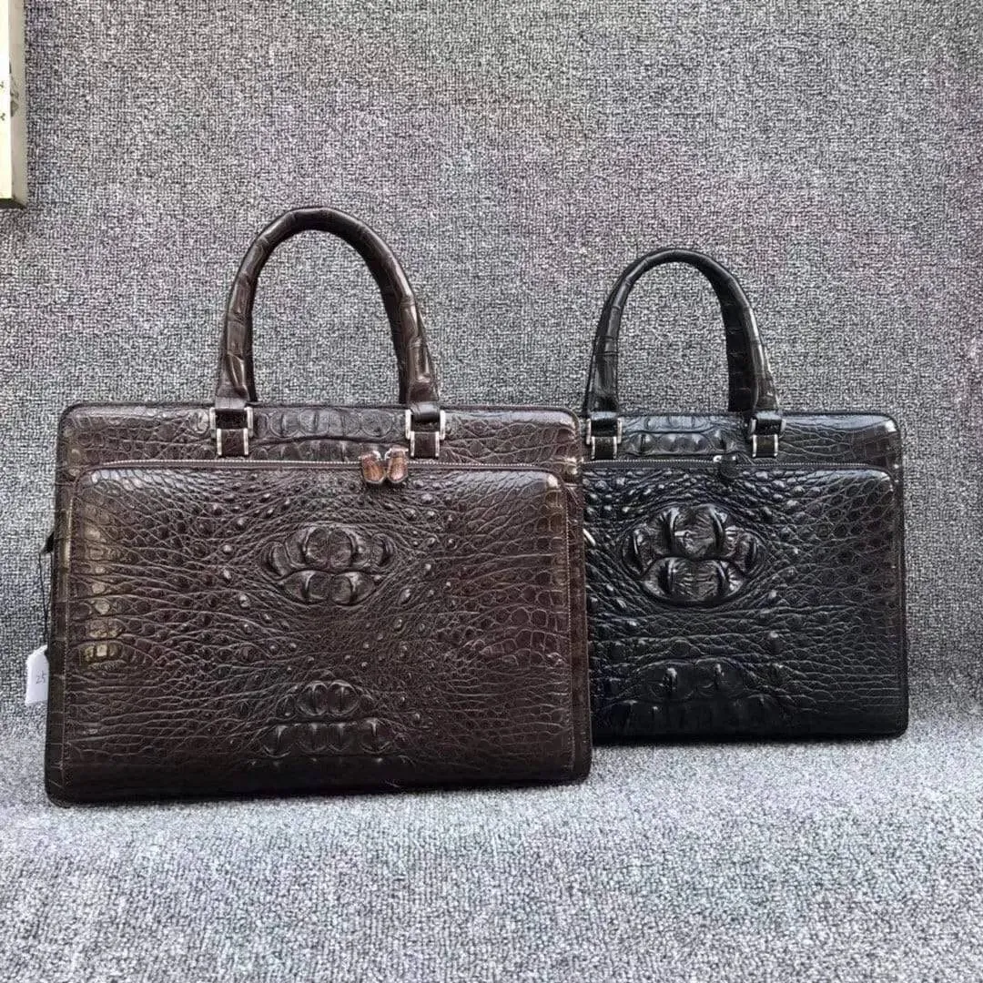 Genuine  crocodile Leather Business  Laptop Briefcase