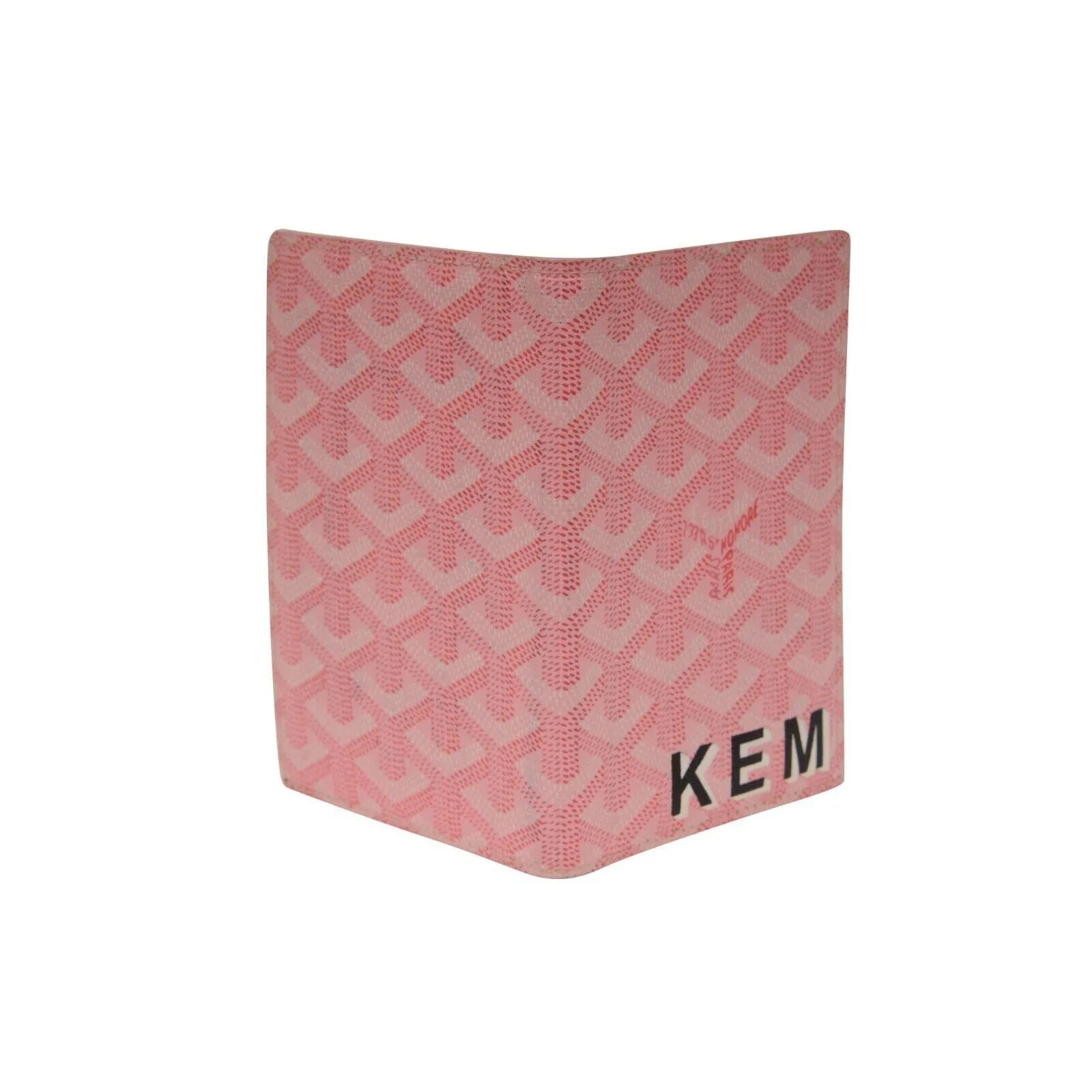 Goyard Grenelle Passport Holder Pink Travel Wallet I.D Card Money Holder File