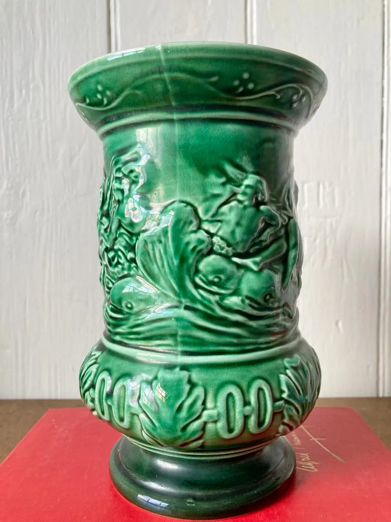 Green Sylvac large Rhapsody vase style 4554