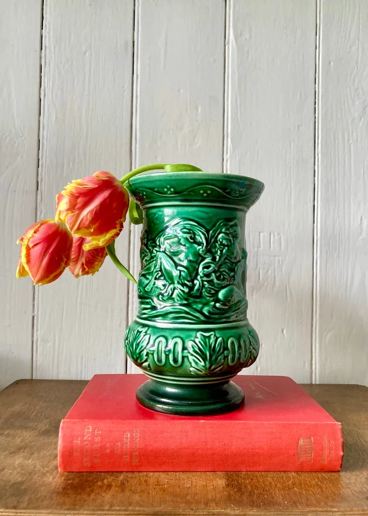 Green Sylvac large Rhapsody vase style 4554