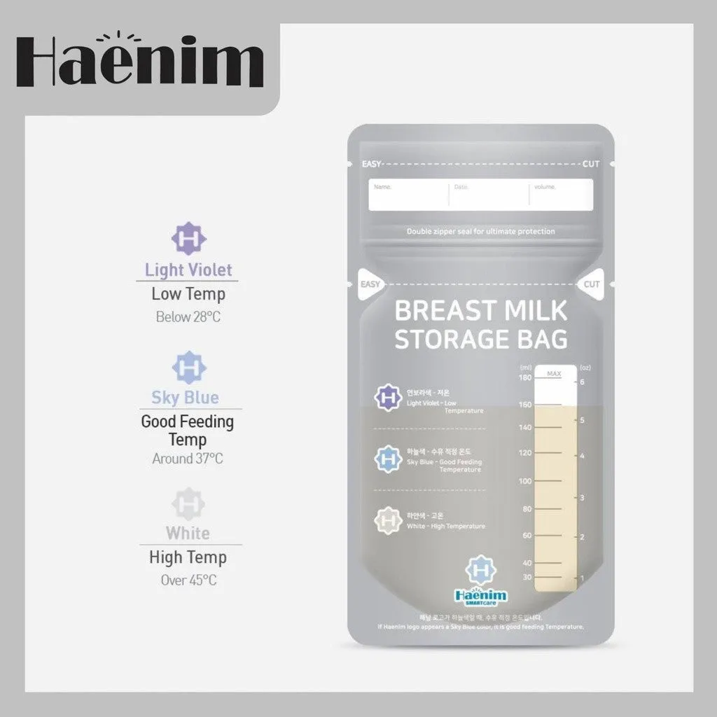 Haenim Breast Milk Storage Bag 180ml (30pcs)