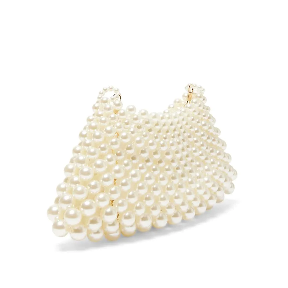 Hallie Evening Bag in Ivory Bead