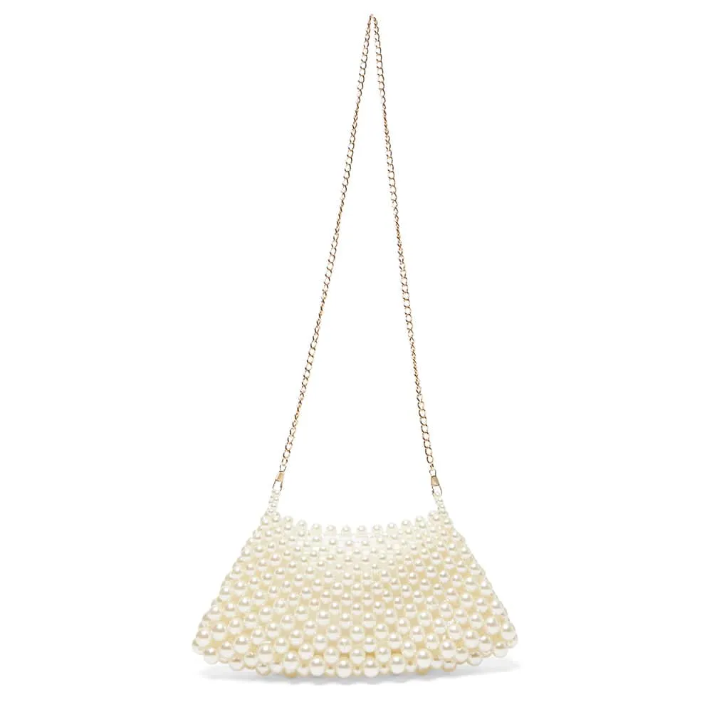 Hallie Evening Bag in Ivory Bead