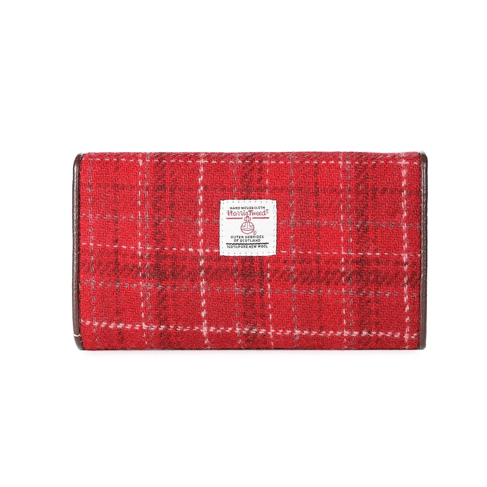 Harris Tweed Tiree Long Purse Red Check