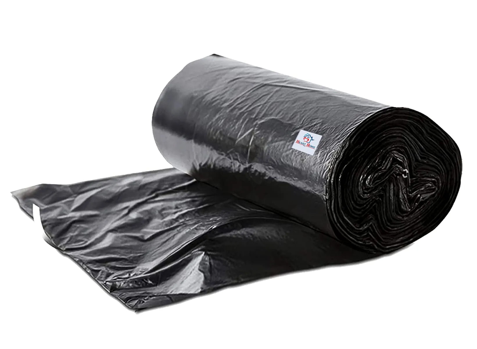 Heart Home Medium OXO-Biodegradable Waste Bags|30 Bags Roll|Leak Proof & Odour Free|Easy Disposal|Size 48 x 53 CM (Black)-HS41HEARTHH24021