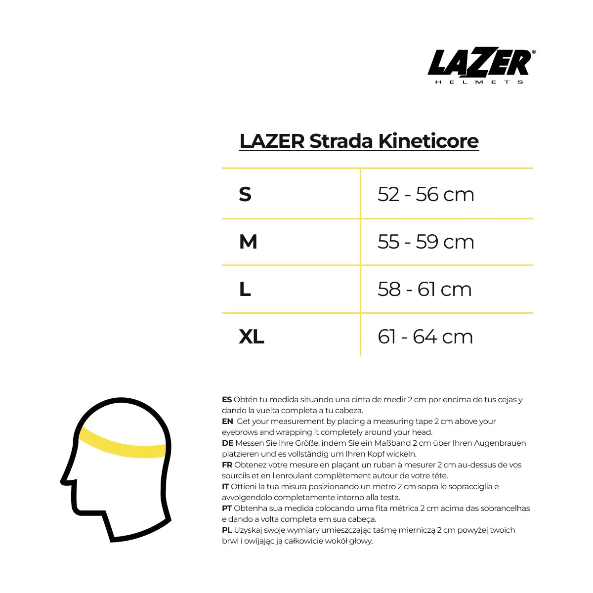 Helmet Lazer Strada KinetiCore White