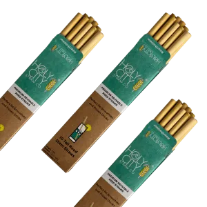 Holy City Straw Tall Reusable Reed Straw Bundle - 3 Pack