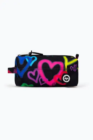 Hype Black Heart Graffiti Pencil Case