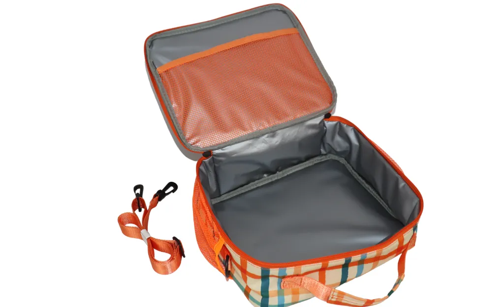 Insulated Lunch/Storage Bag - Orange Check