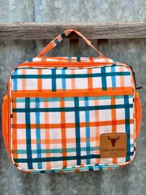 Insulated Lunch/Storage Bag - Orange Check