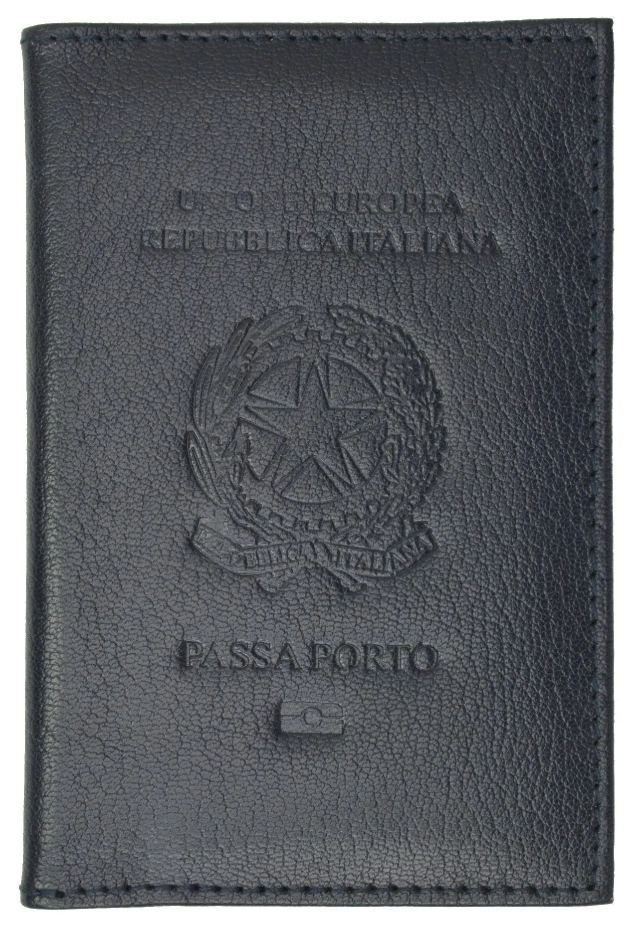 Italy Passport Wallet Genuine Leather Passport holder with Italy Emblem Embossed Passaporto 151 BLIND Italy