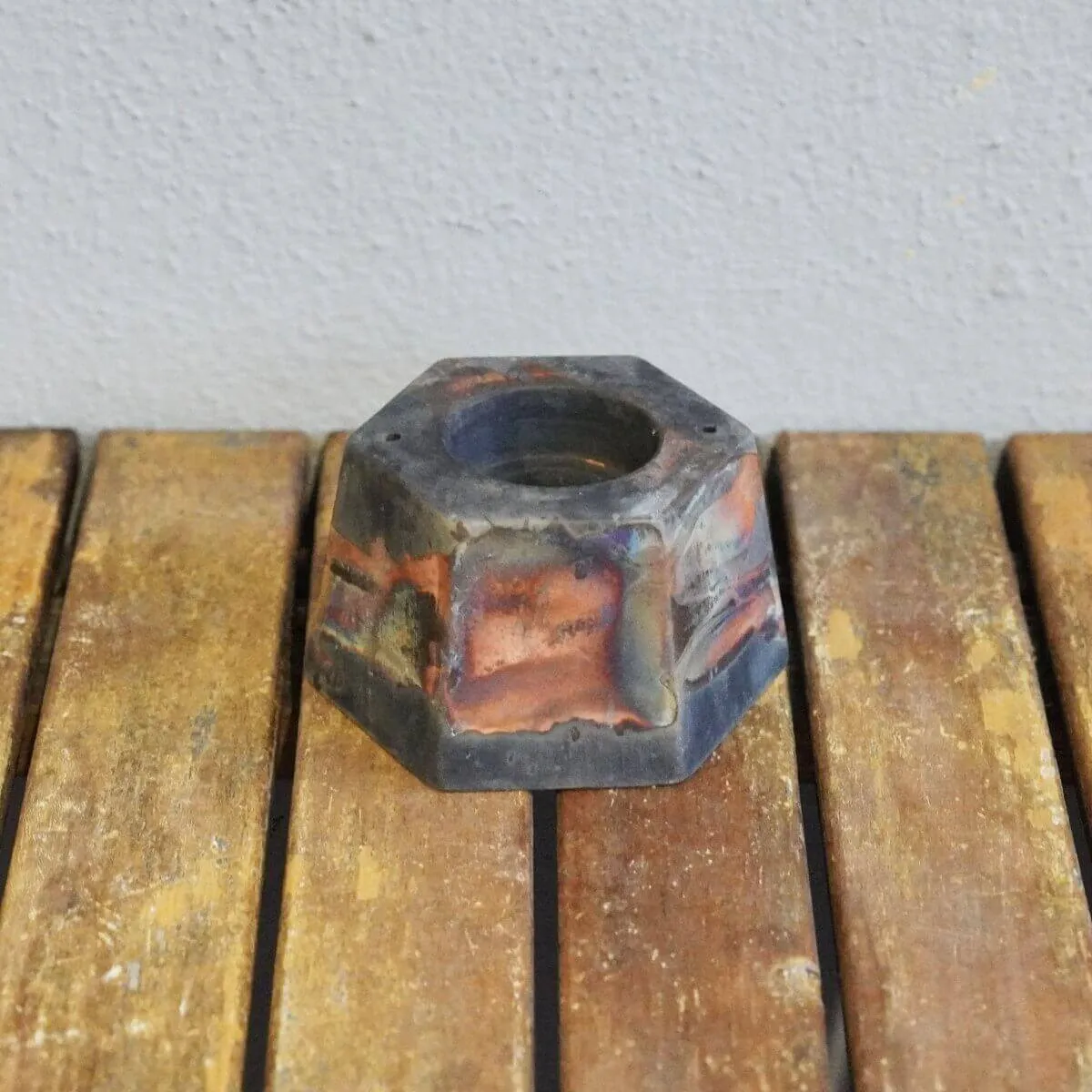 Keihatsu tealight, candle and incense ceramic holder