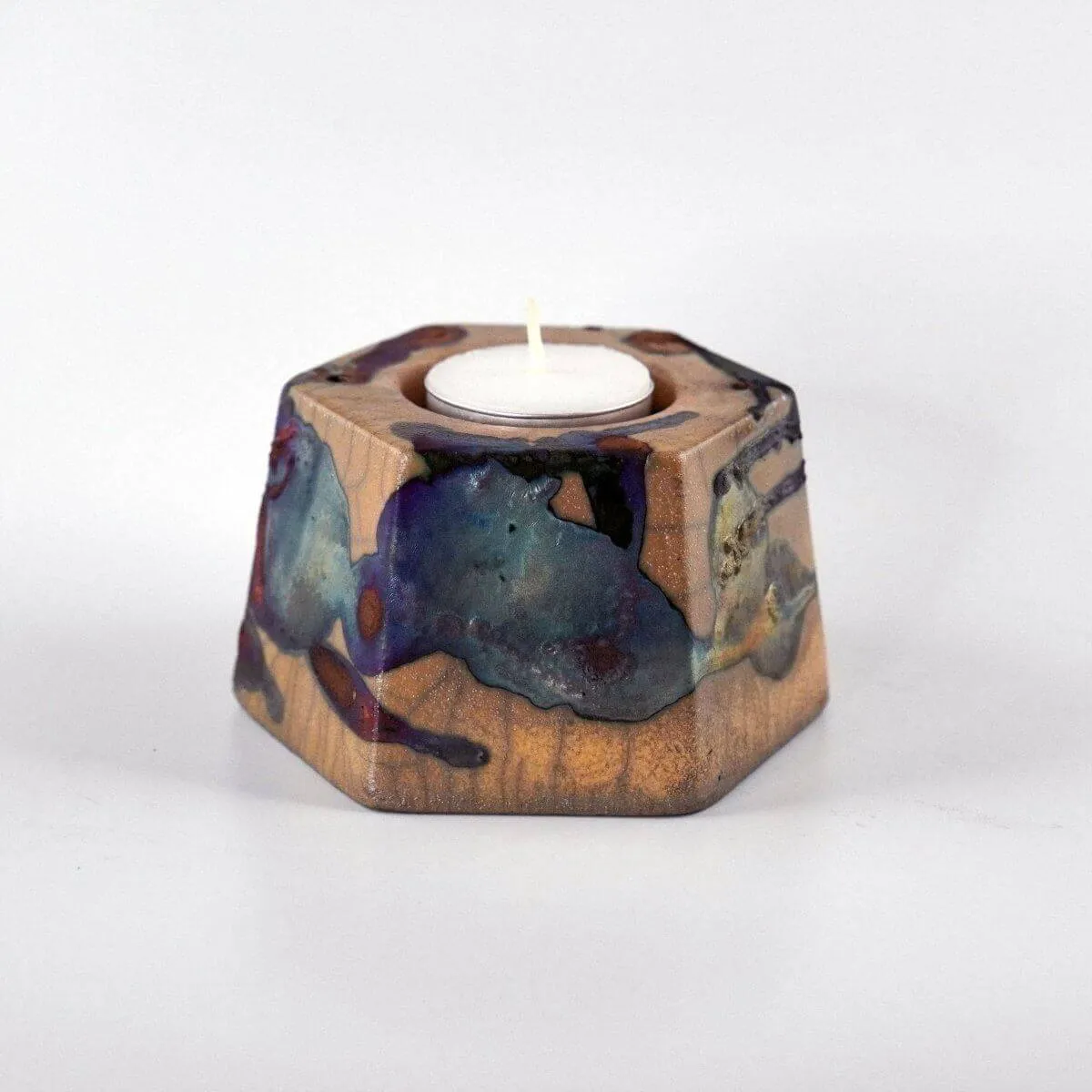 Keihatsu tealight, candle and incense ceramic holder