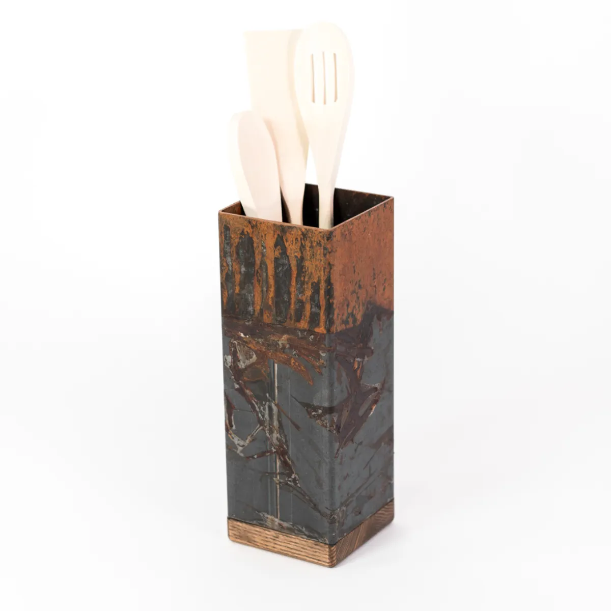 Kitchen Utensil Holder, Kitchen Tableware Organizer (Rusted)