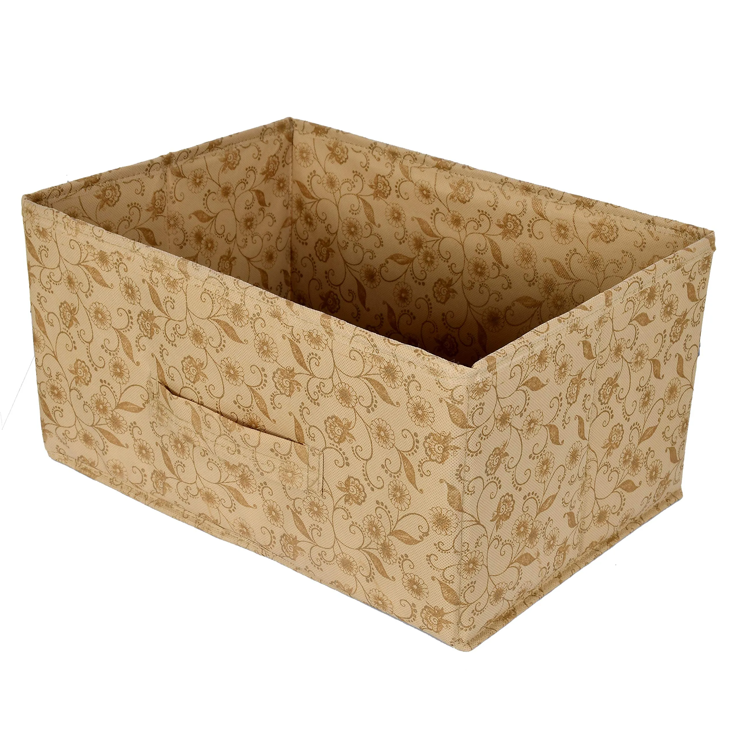 Kuber Industries Cloth Organizer, Beige, Standard, 7.87 x 11.8 x 2.75 inches (KUBMART1171)