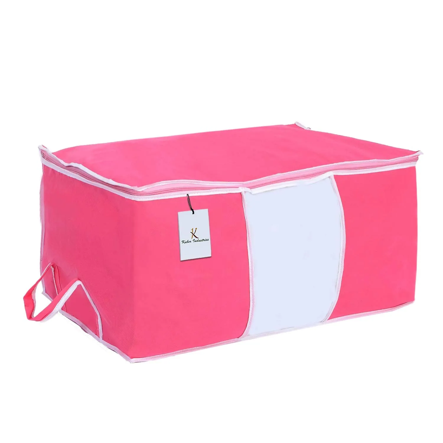 Kuber Industries Underbed Storage Bag, Storage Organiser, Blanket Cover Set of 6 - Pink, Extra Large Size-CTKTC014154