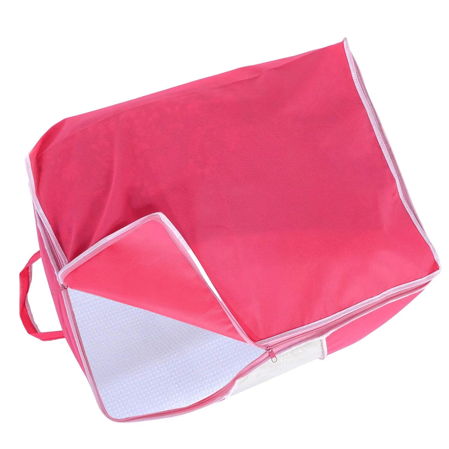 Kuber Industries Underbed Storage Bag, Storage Organiser, Blanket Cover Set of 6 - Pink, Extra Large Size-CTKTC014154