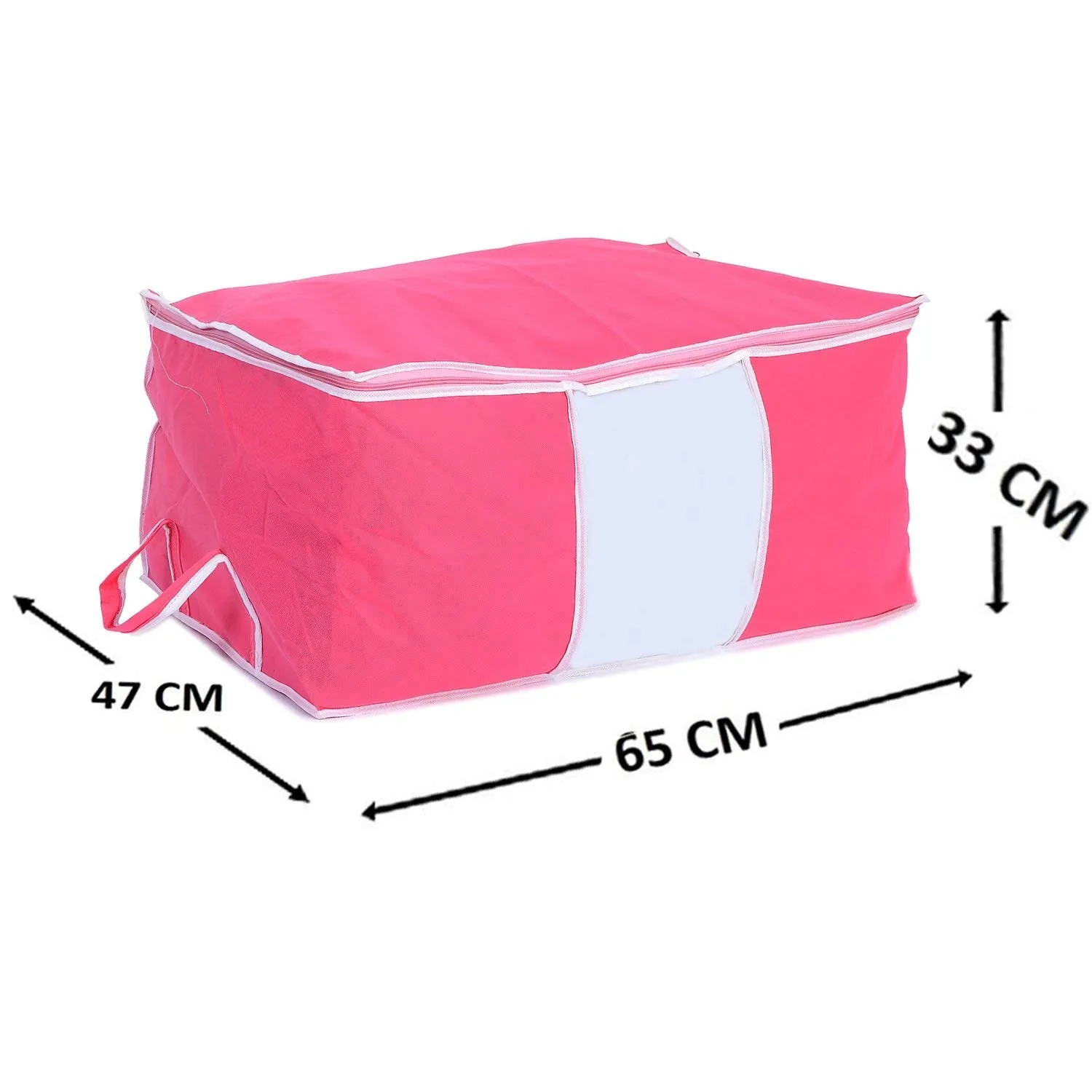 Kuber Industries Underbed Storage Bag, Storage Organiser, Blanket Cover Set of 6 - Pink, Extra Large Size-CTKTC014154