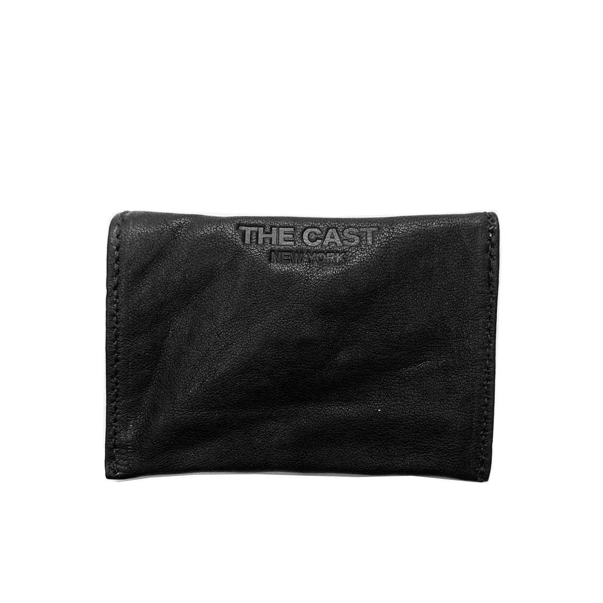 LEATHER MINI–WALLET - BLACK PLONGE