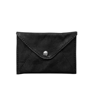 LEATHER MINI–WALLET - BLACK PLONGE