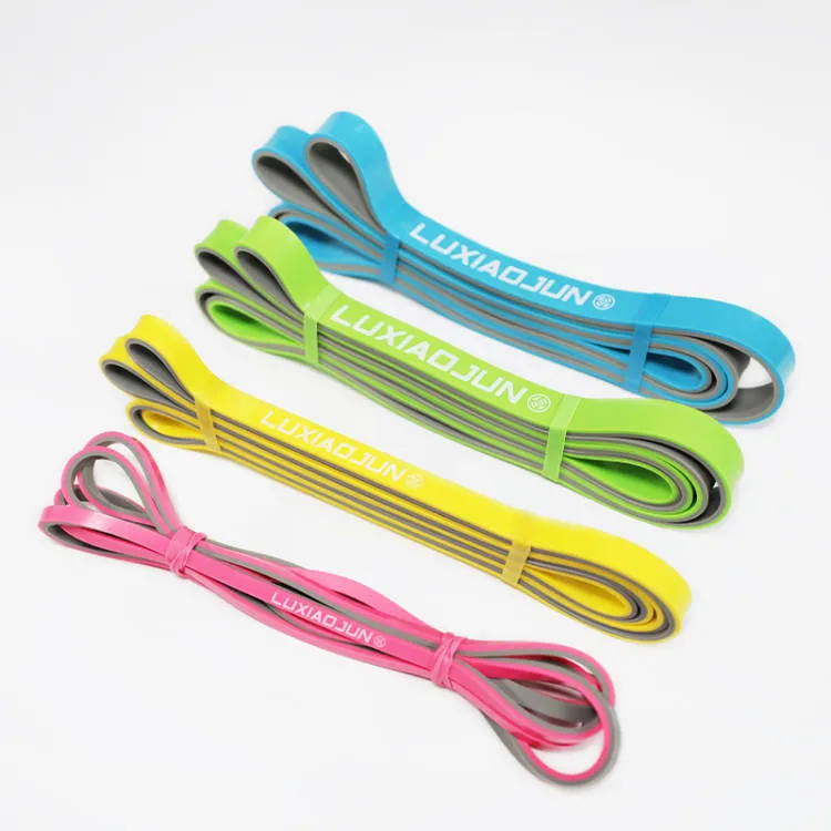 LUXIAOJUN Two-color Latex Yoga Fitness Elastic Band