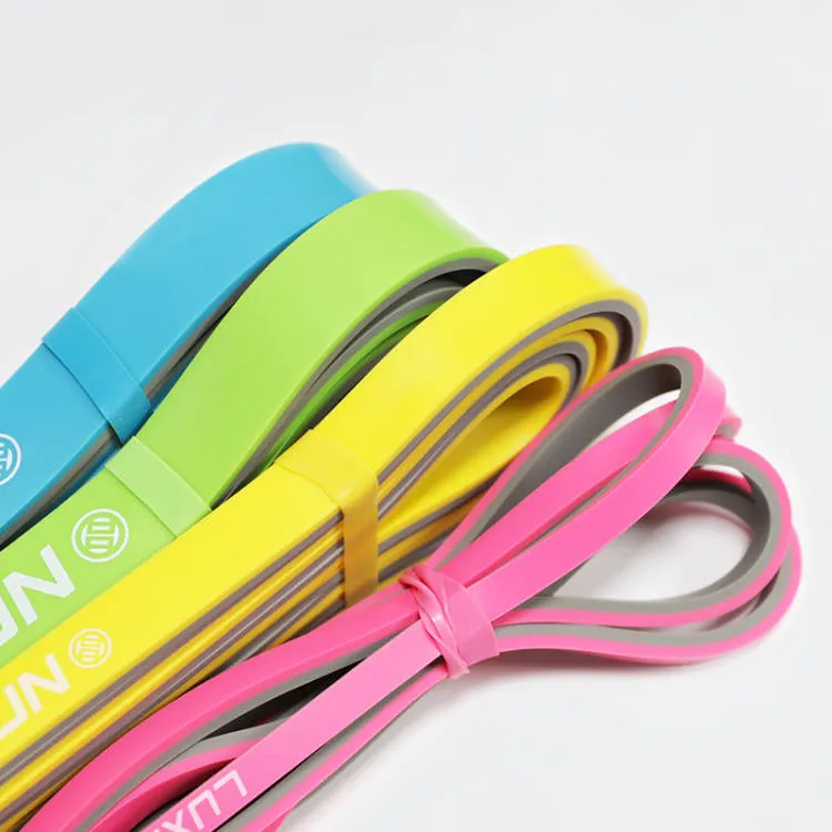 LUXIAOJUN Two-color Latex Yoga Fitness Elastic Band