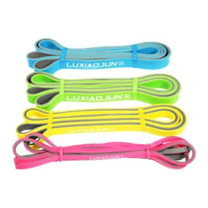 LUXIAOJUN Two-color Latex Yoga Fitness Elastic Band