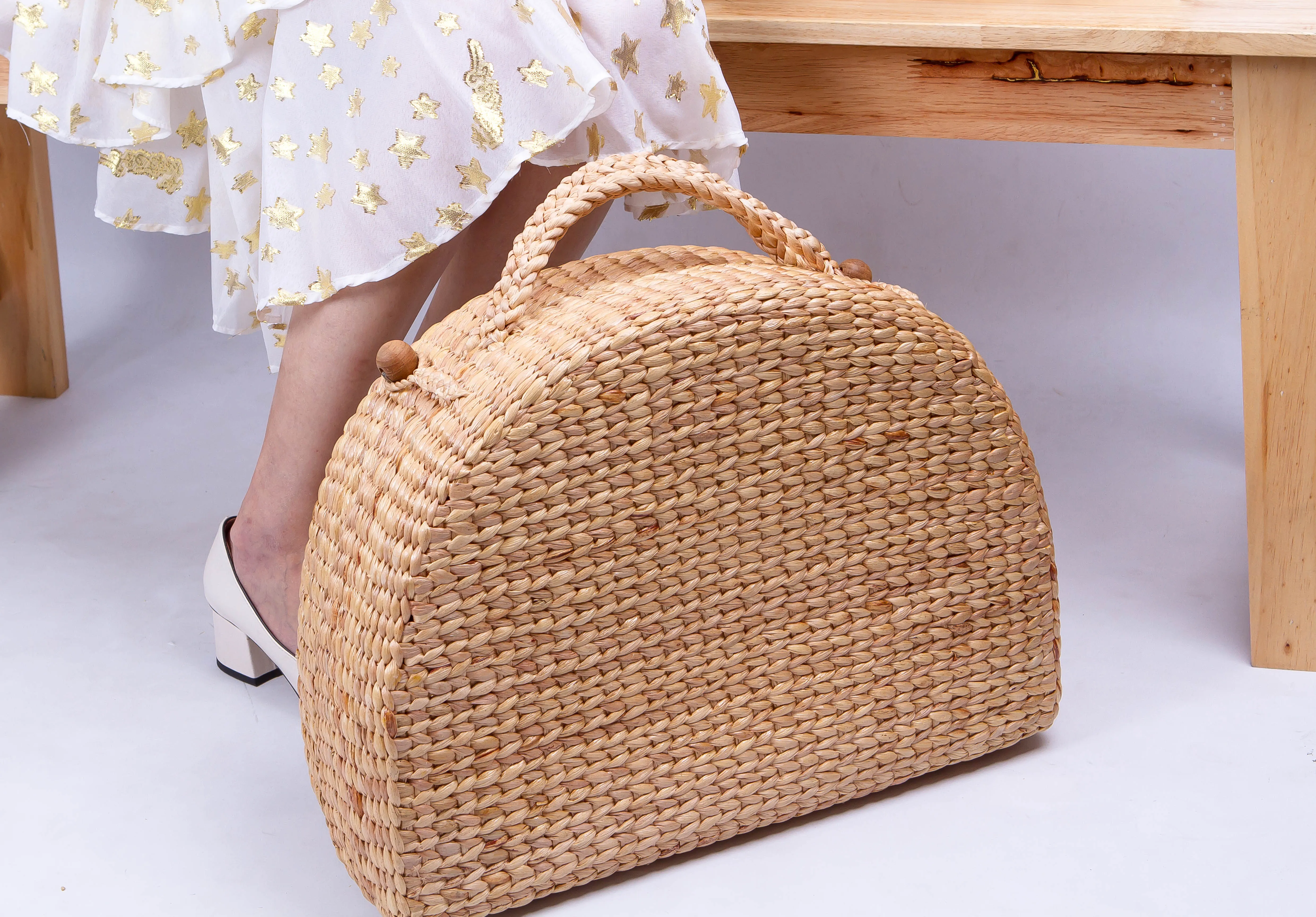 MASHA Straw Suitcase Bag