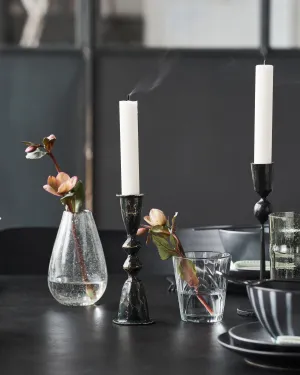 Mero Black Candle Stand