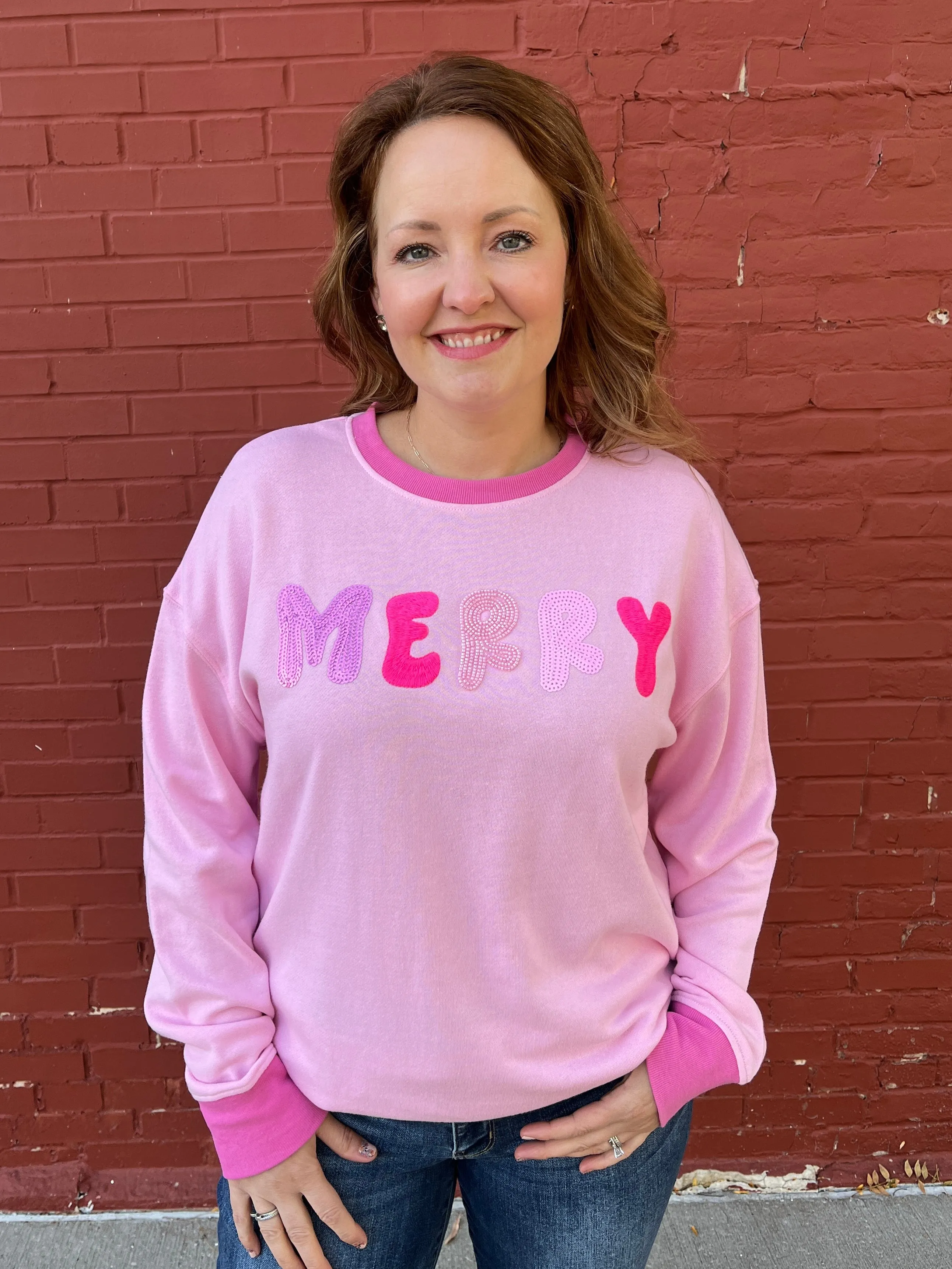 Merry Pink Crewneck