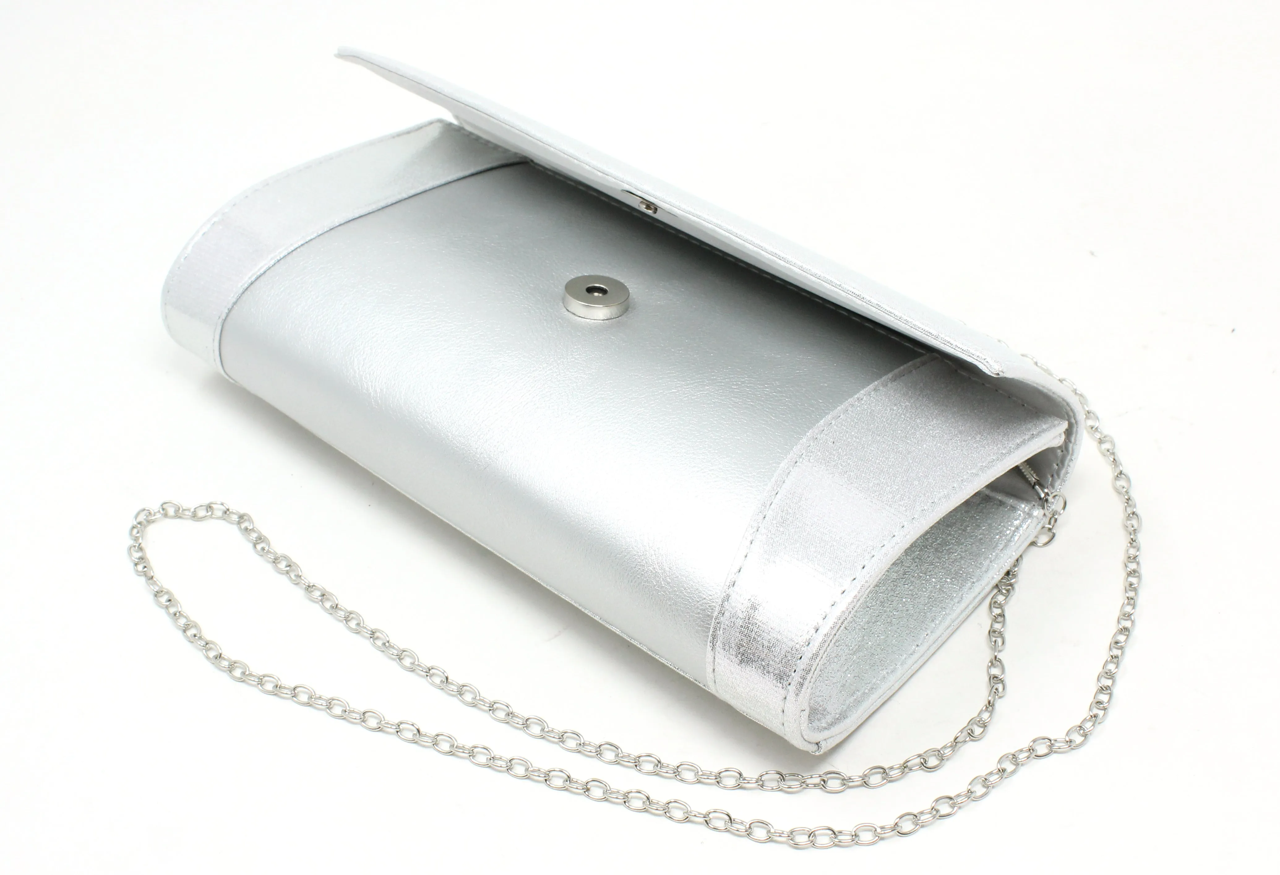 Metallic Wrap Clutch Bag