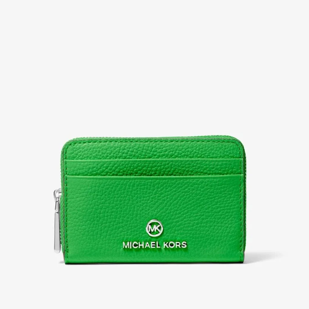 Michael Kors Jet Set Small Pebbled Leather Wallet Palm