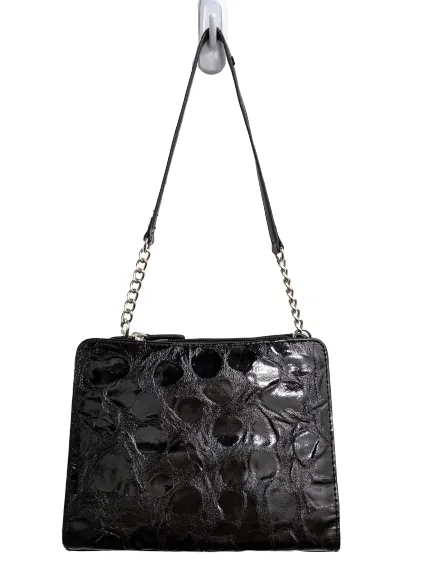 Miche Structured Black Patent Leather Purse