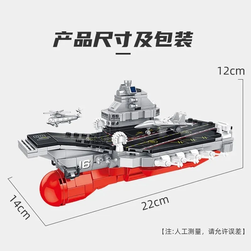 MOC Chinese Liaoning Aircraft Carrier Bricks Toys