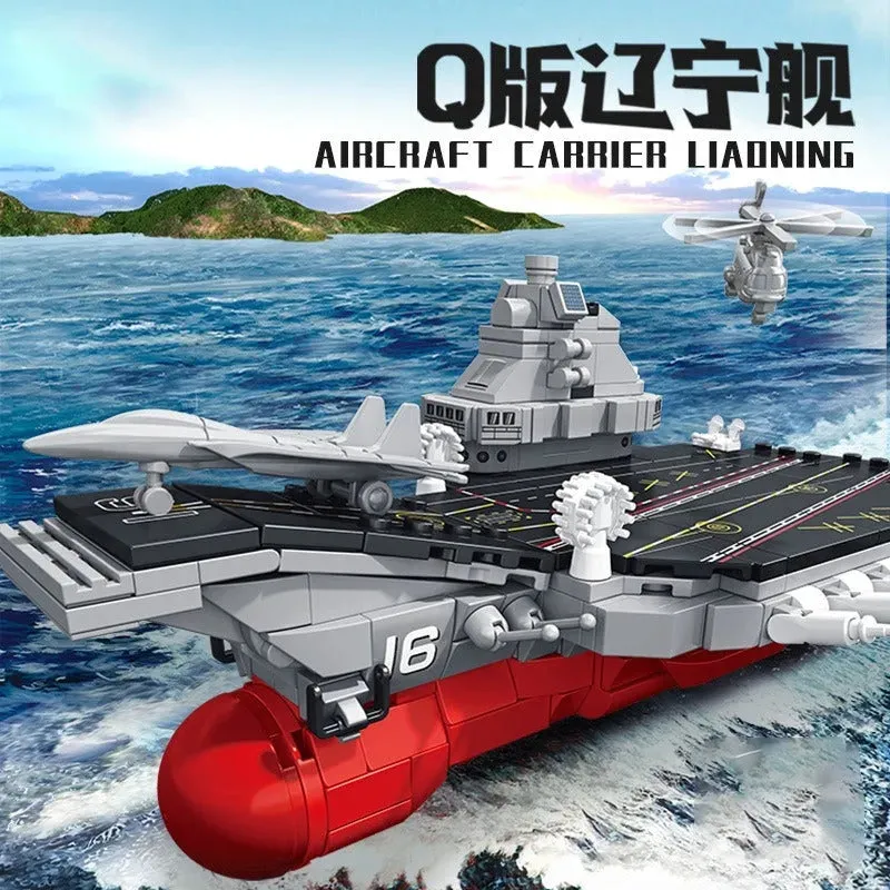 MOC Chinese Liaoning Aircraft Carrier Bricks Toys