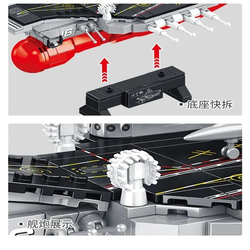 MOC Chinese Liaoning Aircraft Carrier Bricks Toys