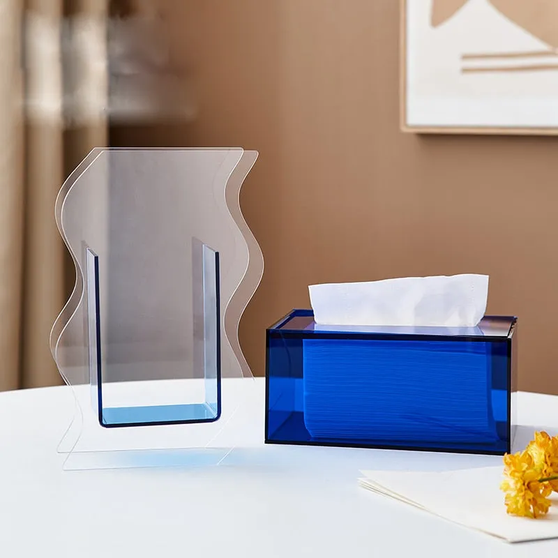 New Wave Acrylic Vase and Desktop Organizer