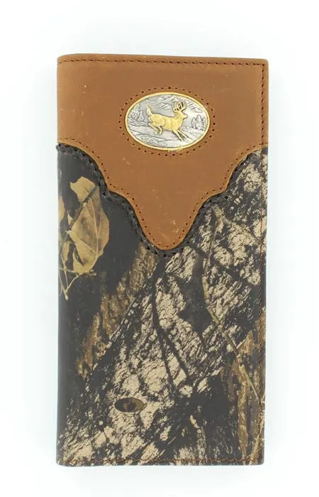 Nocona Mossy Oak Camo Wallet with Deer Concho