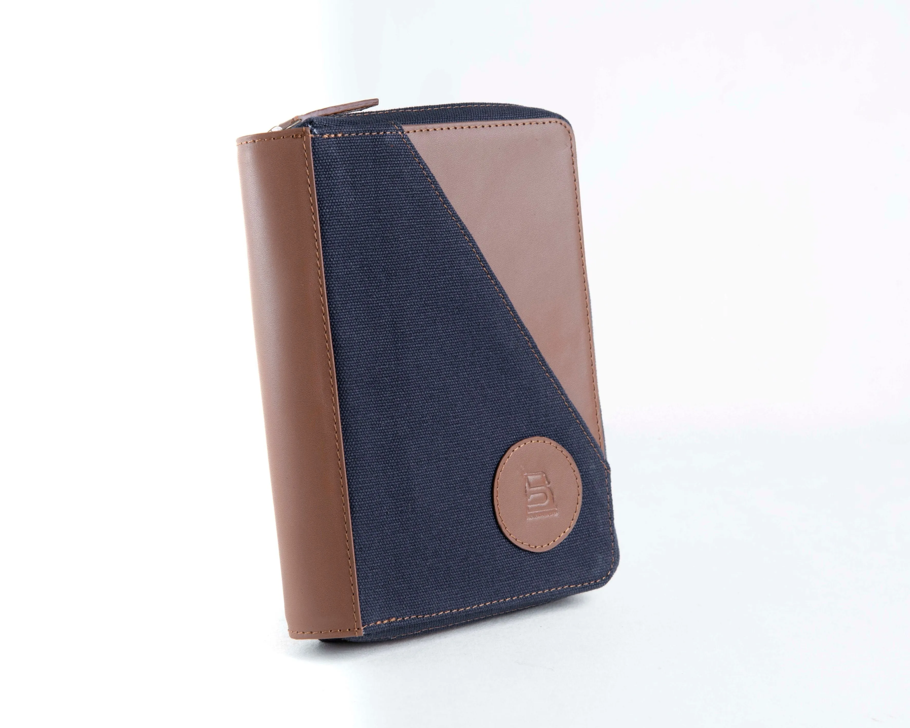 Nomad Passport Organiser - Blue Canvas   Tan Leather