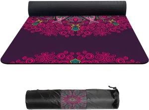 nuveti TPE Large Yoga Mat Non-Slip Exercise Fitness Mat with Carry Bag Eco Friendly Yoga Mats for Women 72"x32" Extra Thick 6mm for Home, Pilates and Floor Exercises Workout Mats