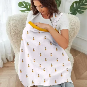 Organic Cotton Muslin Nursing Cover | Breastfeeding Apron | Giraffe