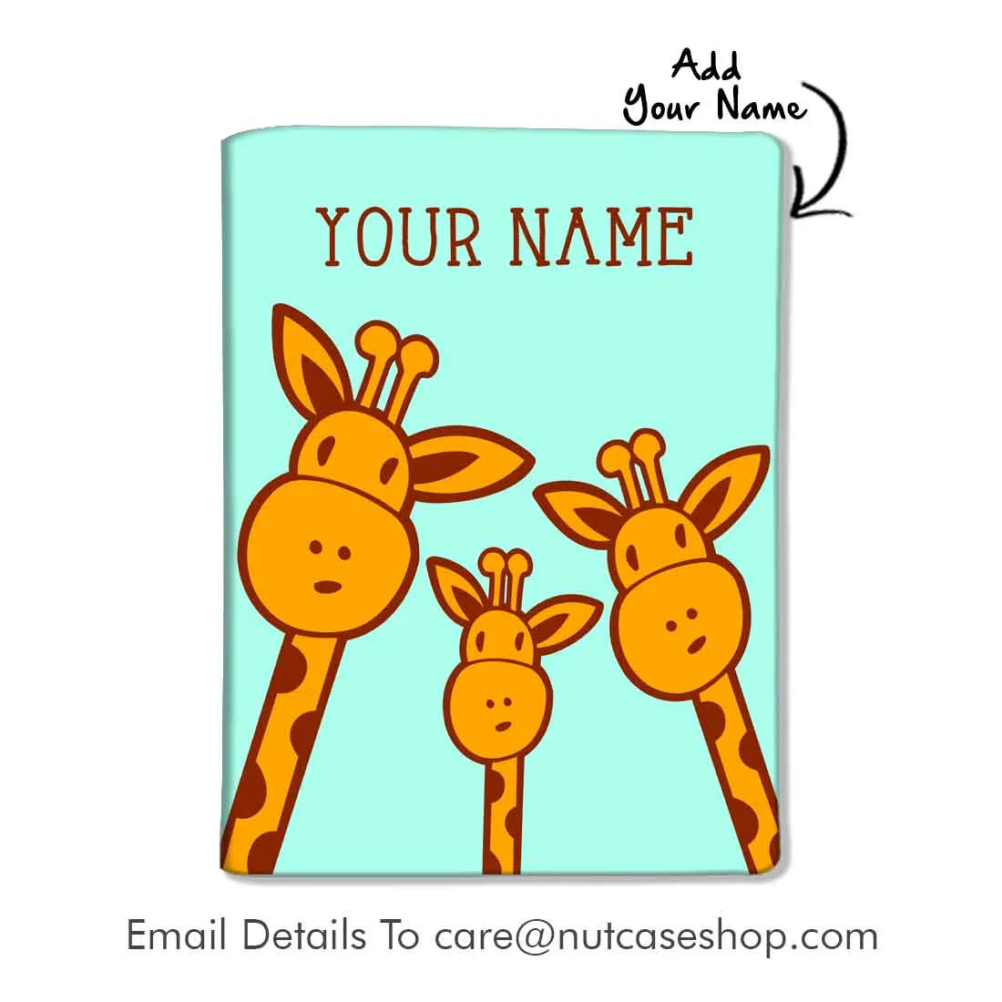 Personalised Passport Cover Suitcase Tag Set - Giraff